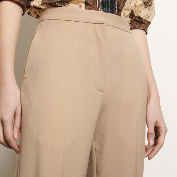 Sandro Straightcut Tailored Pants - XL - Beige - Picture 4 of 4